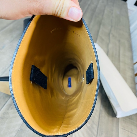 Ralph Lauren Purple Label Collection Nellie Leather Ankle-Buckle Booties Size 7B - Picture 13 of 14